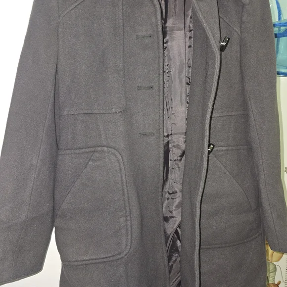 Tahari Dark Gray Trench Coat - Picture 14 of 16